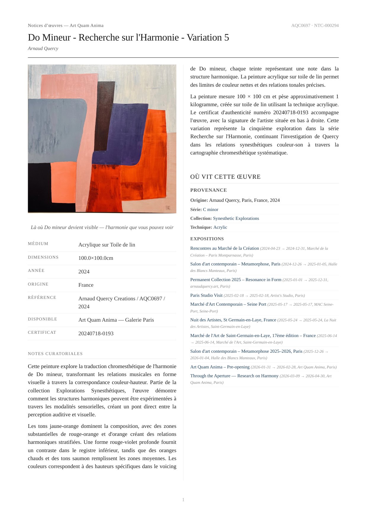 Do Mineur - Recherche sur l'Harmonie - Variation 5