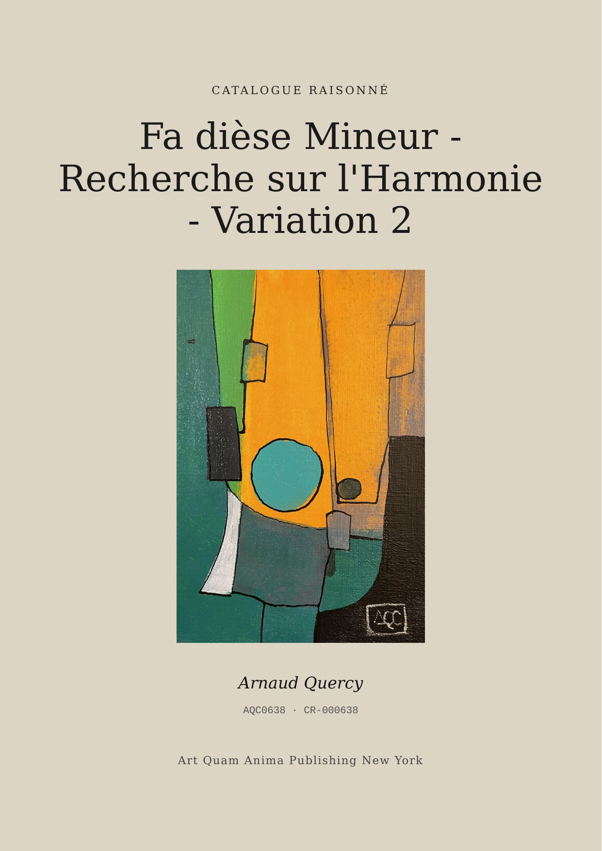 Fa dièse Mineur - Recherche sur l'Harmonie - Variation 2