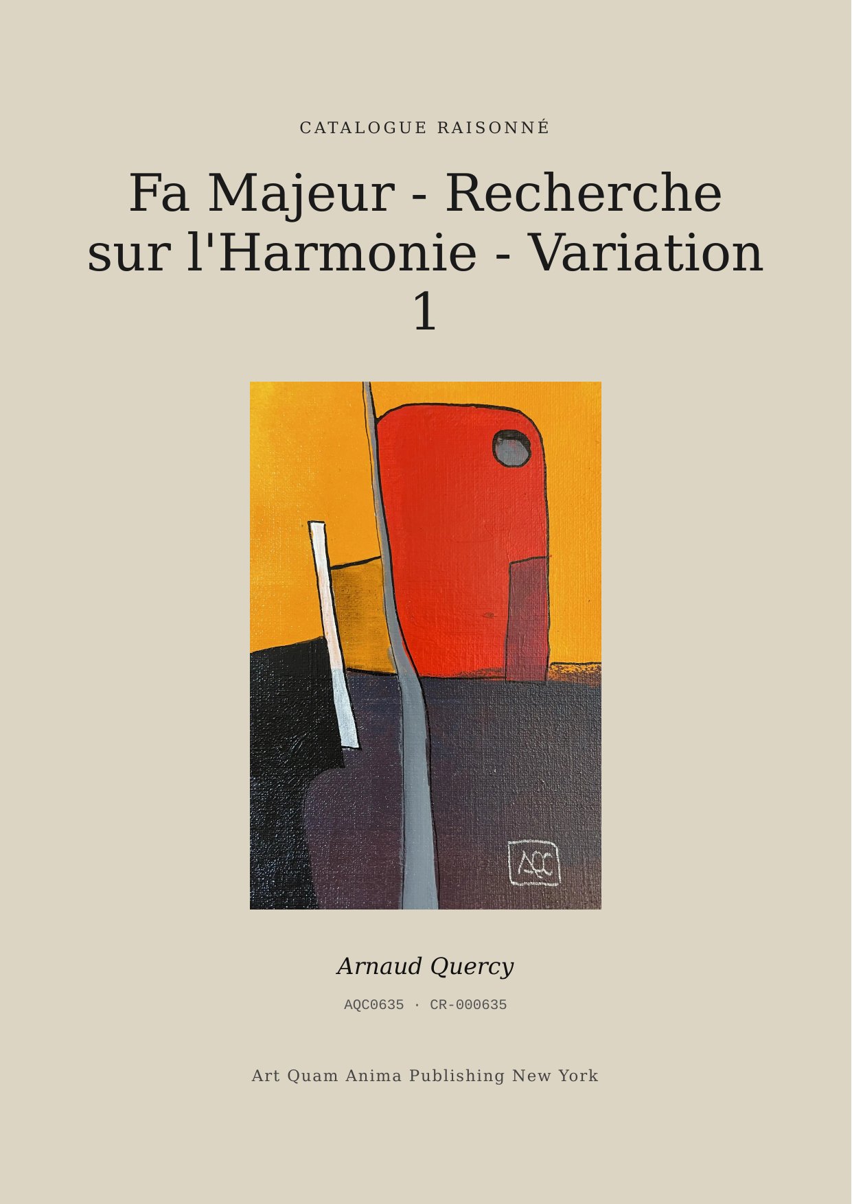 Fa Majeur - Recherche sur l'Harmonie - Variation 1