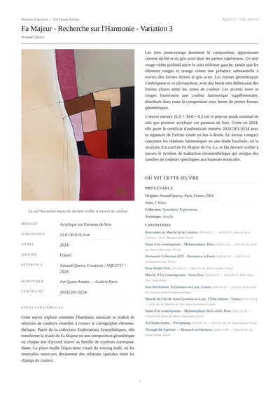 Fa Majeur - Recherche sur l'Harmonie - Variation 3