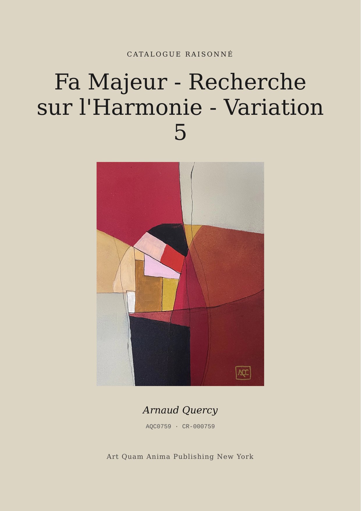 Fa Majeur - Recherche sur l'Harmonie - Variation 5
