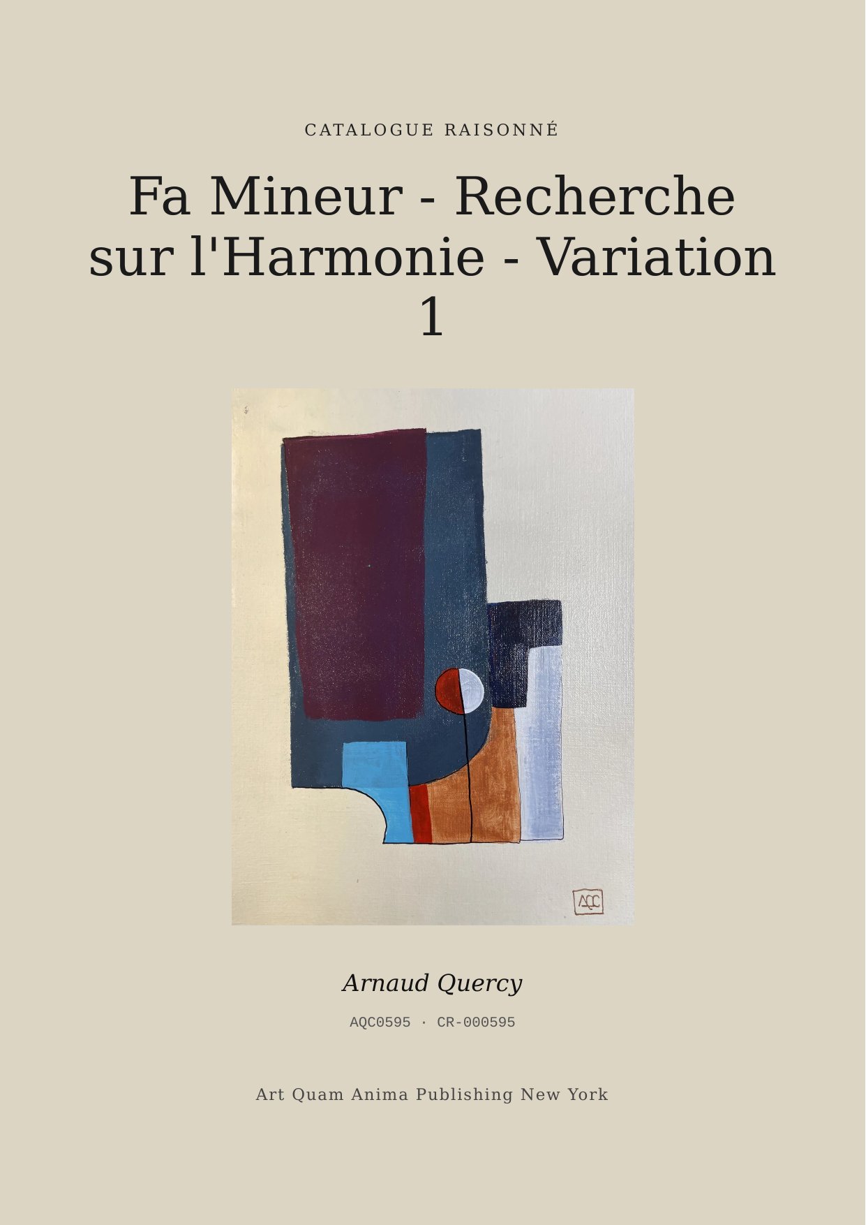 Fa Mineur - Recherche sur l'Harmonie - Variation 1
