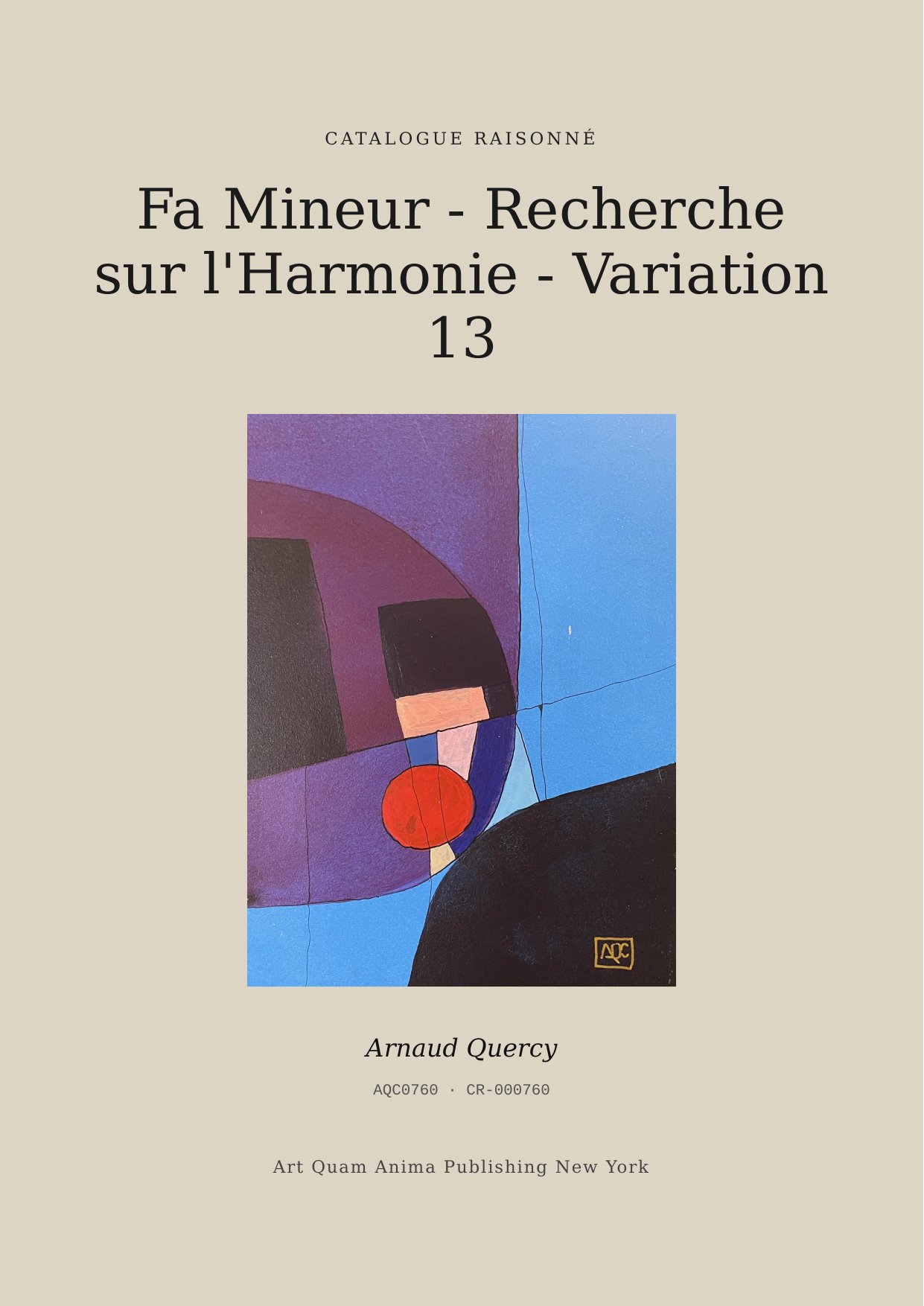 Fa Mineur - Recherche sur l'Harmonie - Variation 13