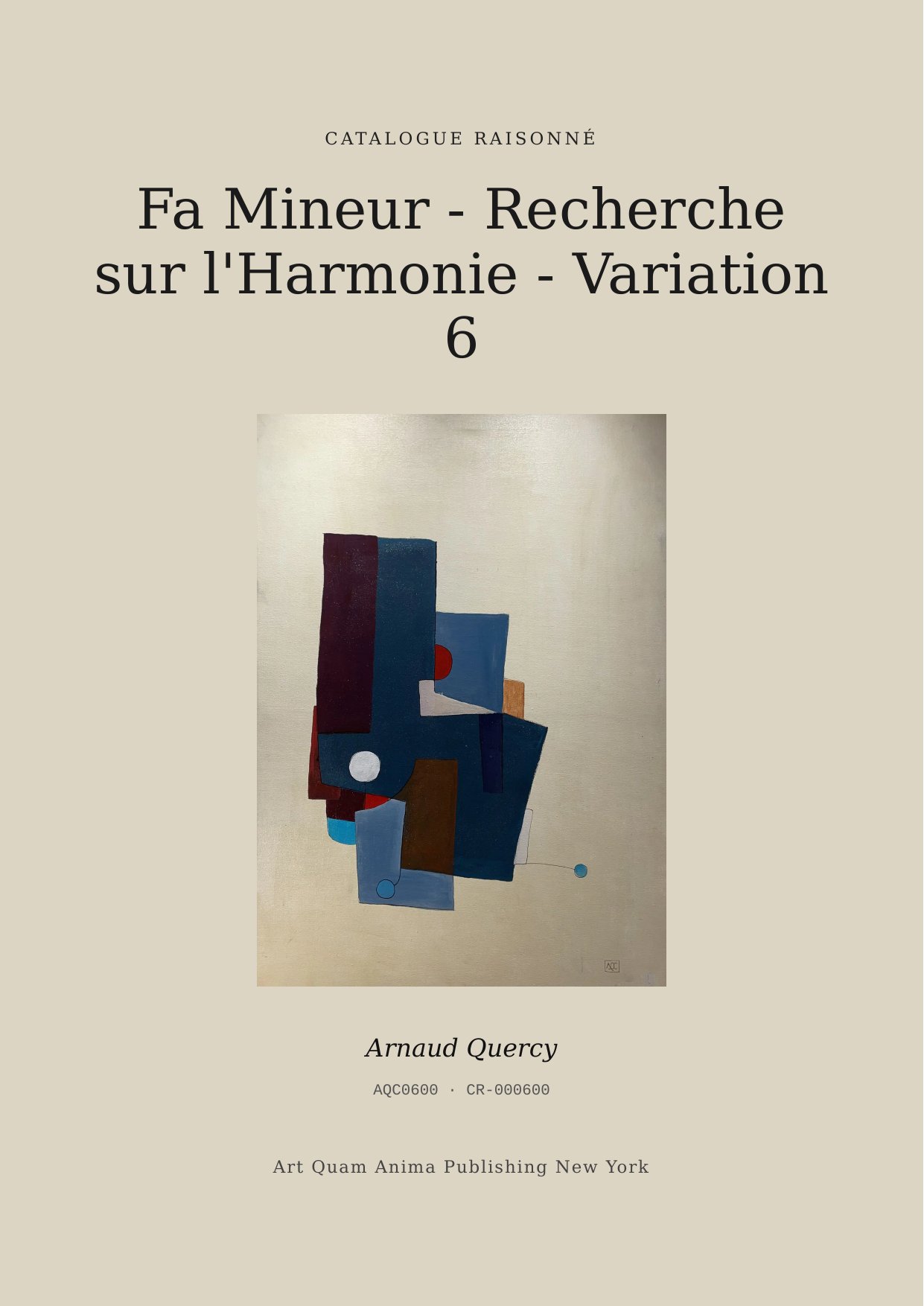 Fa Mineur - Recherche sur l'Harmonie - Variation 6