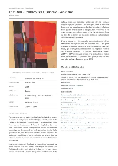 Fa Mineur - Recherche sur l'Harmonie - Variation 8