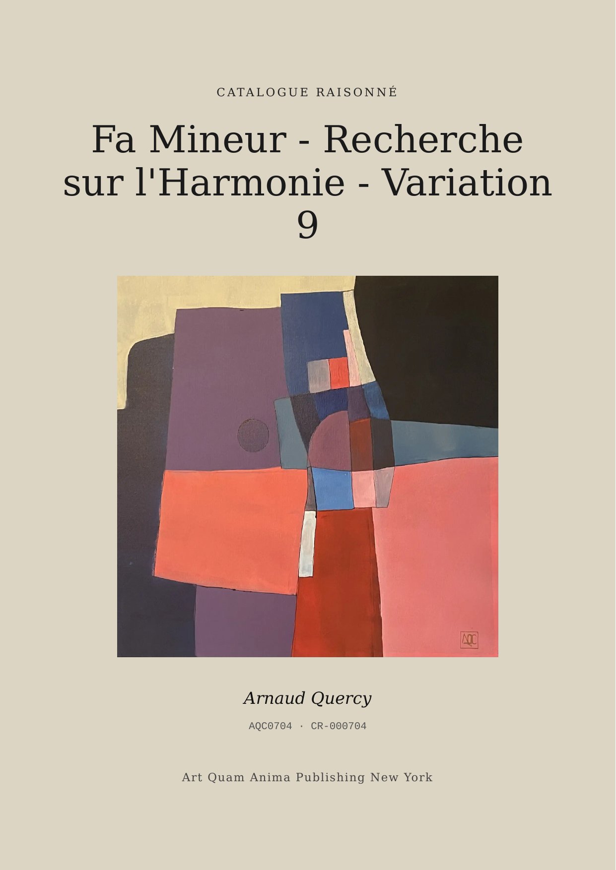 Fa Mineur - Recherche sur l'Harmonie - Variation 9