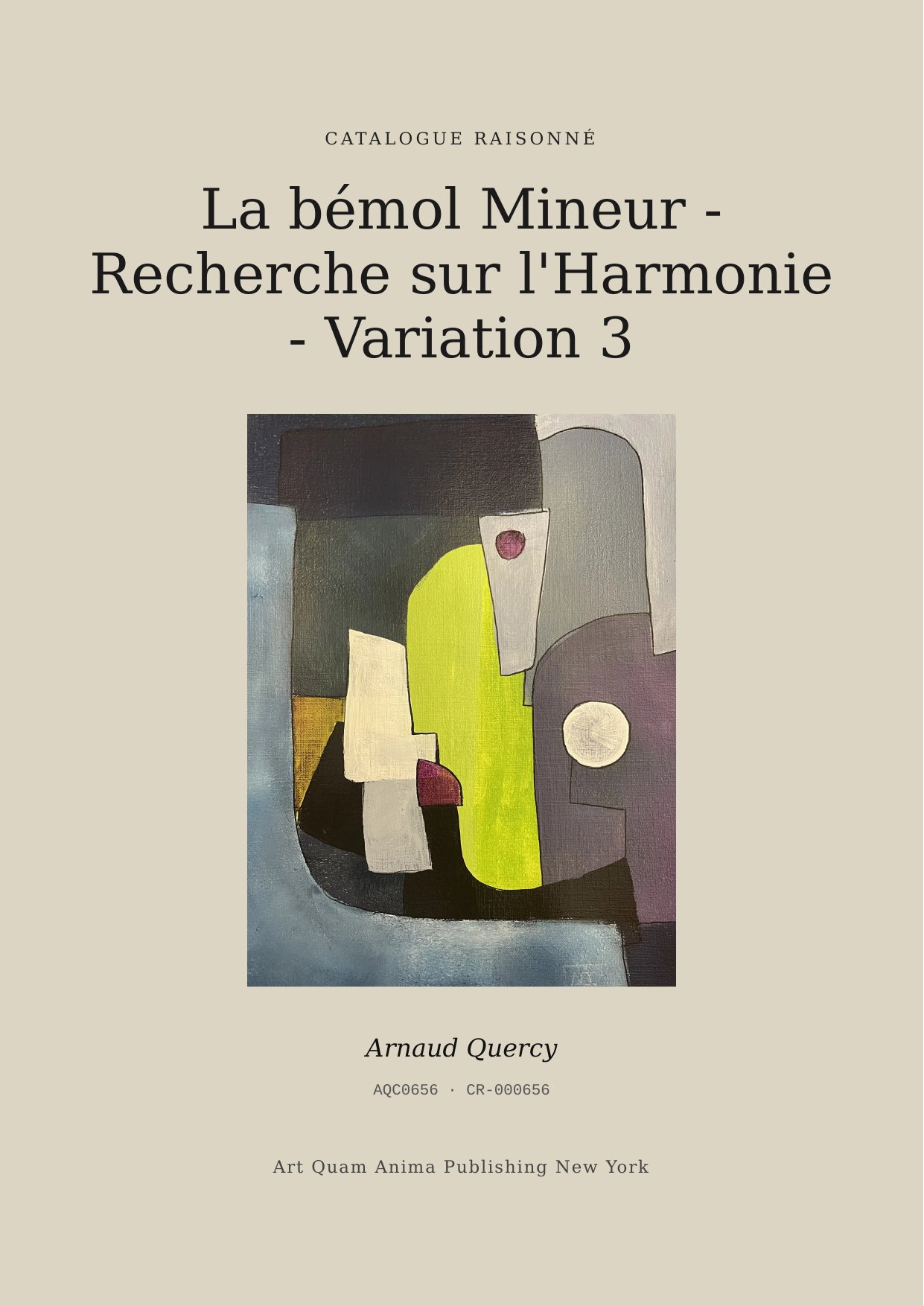 La bémol Mineur - Recherche sur l'Harmonie - Variation 3