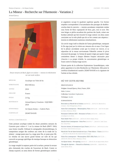 La Mineur - Recherche sur l'Harmonie - Variation 2