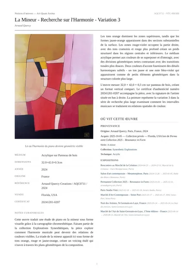 La Mineur - Recherche sur l'Harmonie - Variation 3