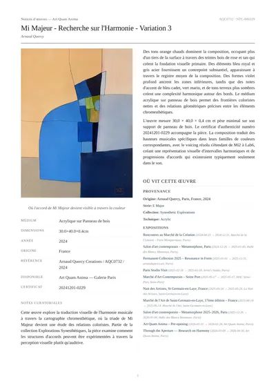 Mi Majeur - Recherche sur l'Harmonie - Variation 3