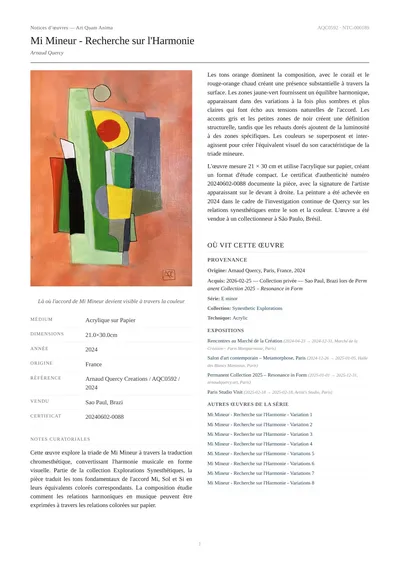 Mi Mineur - Recherche sur l'Harmonie
