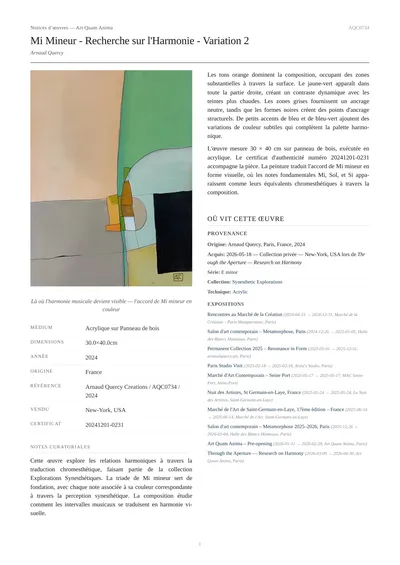 Mi Mineur - Recherche sur l'Harmonie - Variation 2