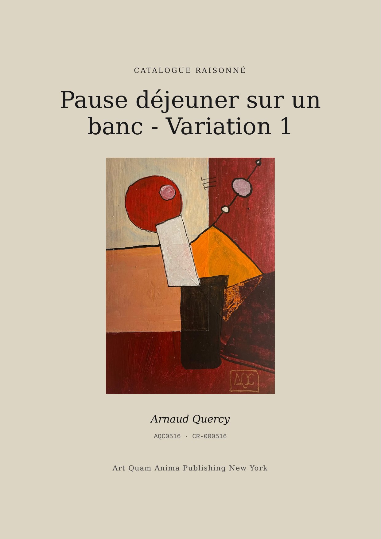 Pause déjeuner sur un banc - Variation 1