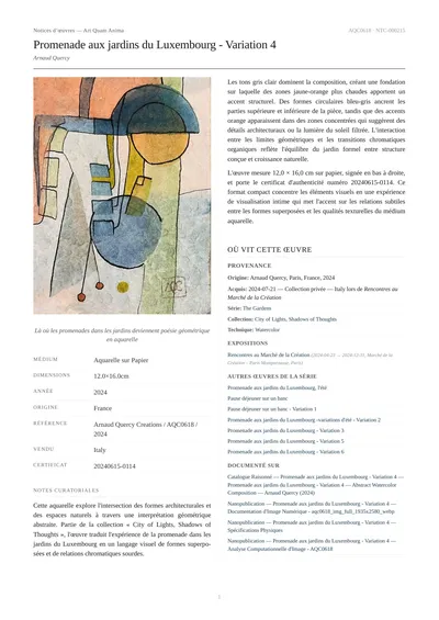 Promenade aux jardins du Luxembourg - Variation 4