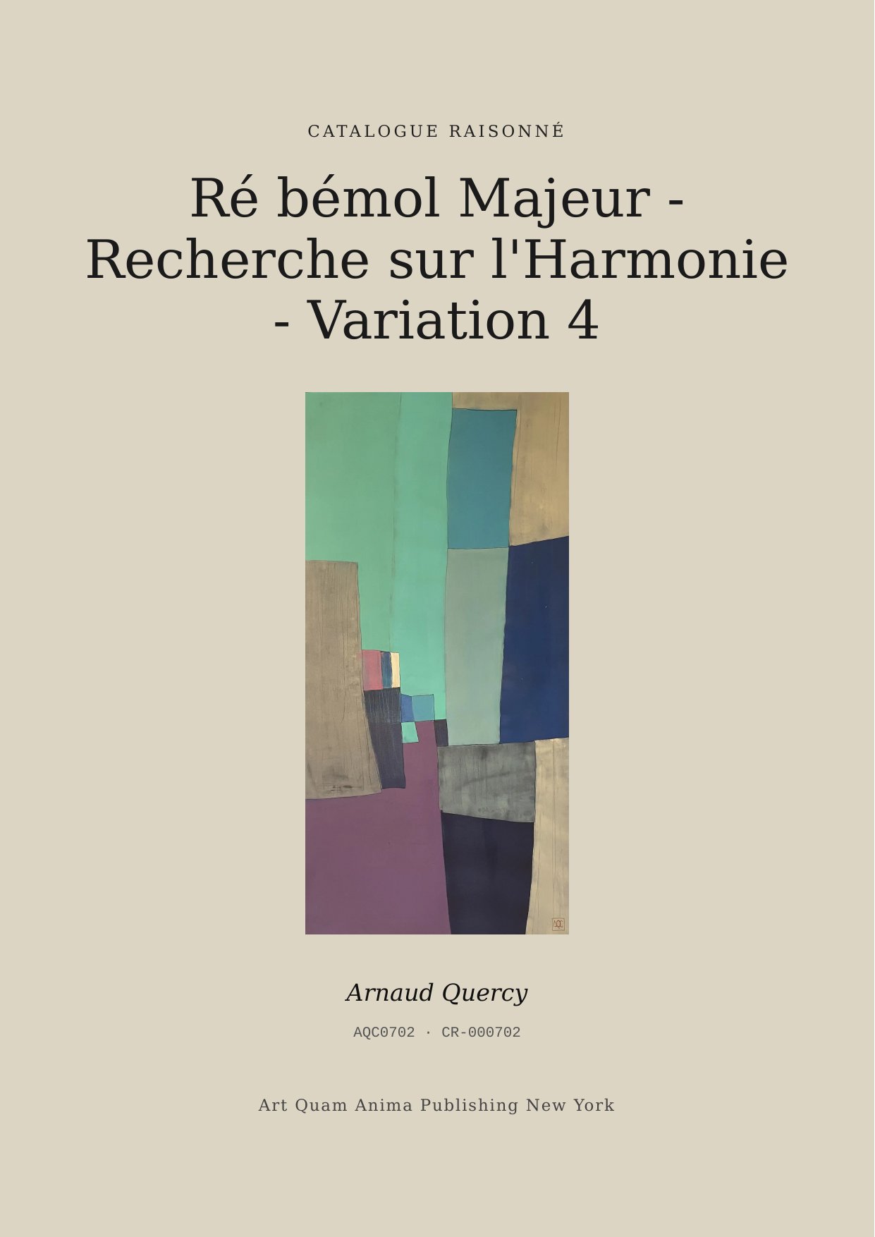 Ré bémol Majeur - Recherche sur l'Harmonie - Variation 4