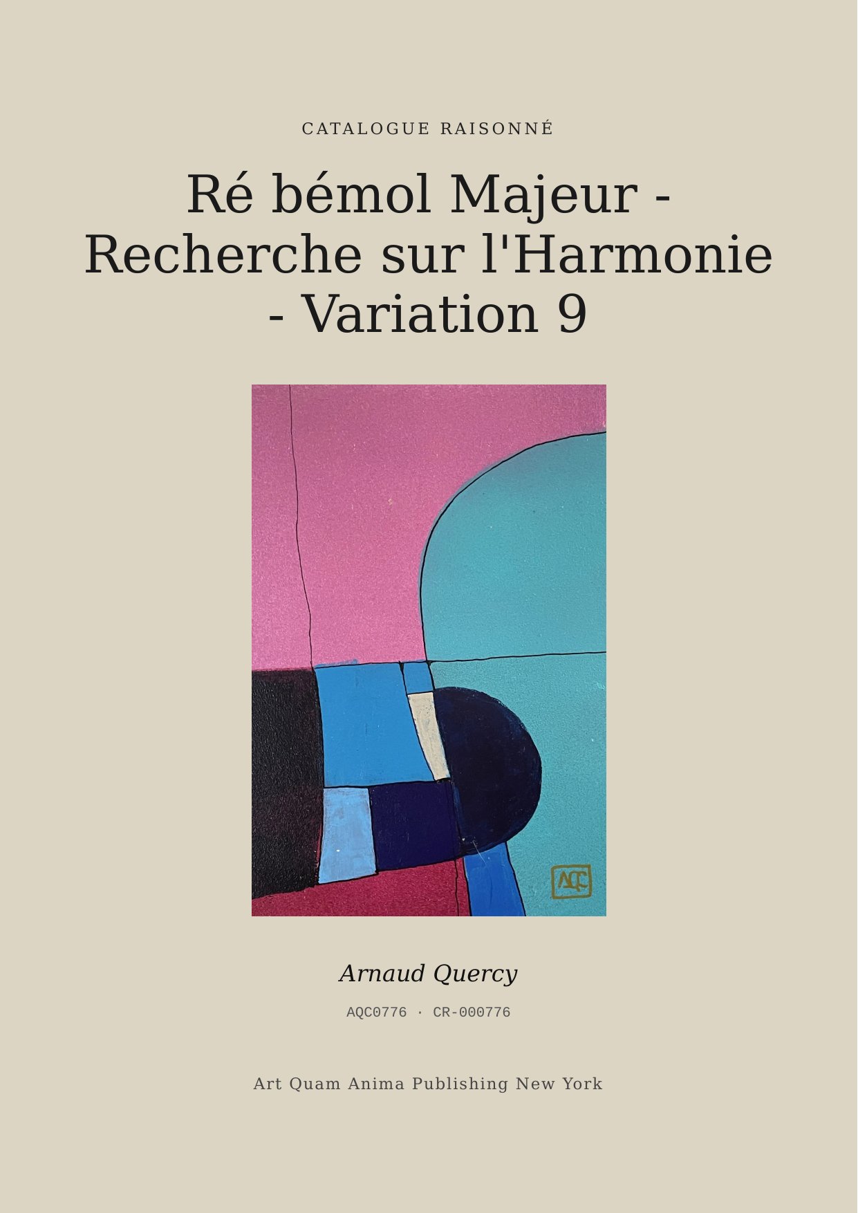 Ré bémol Majeur - Recherche sur l'Harmonie - Variation 9