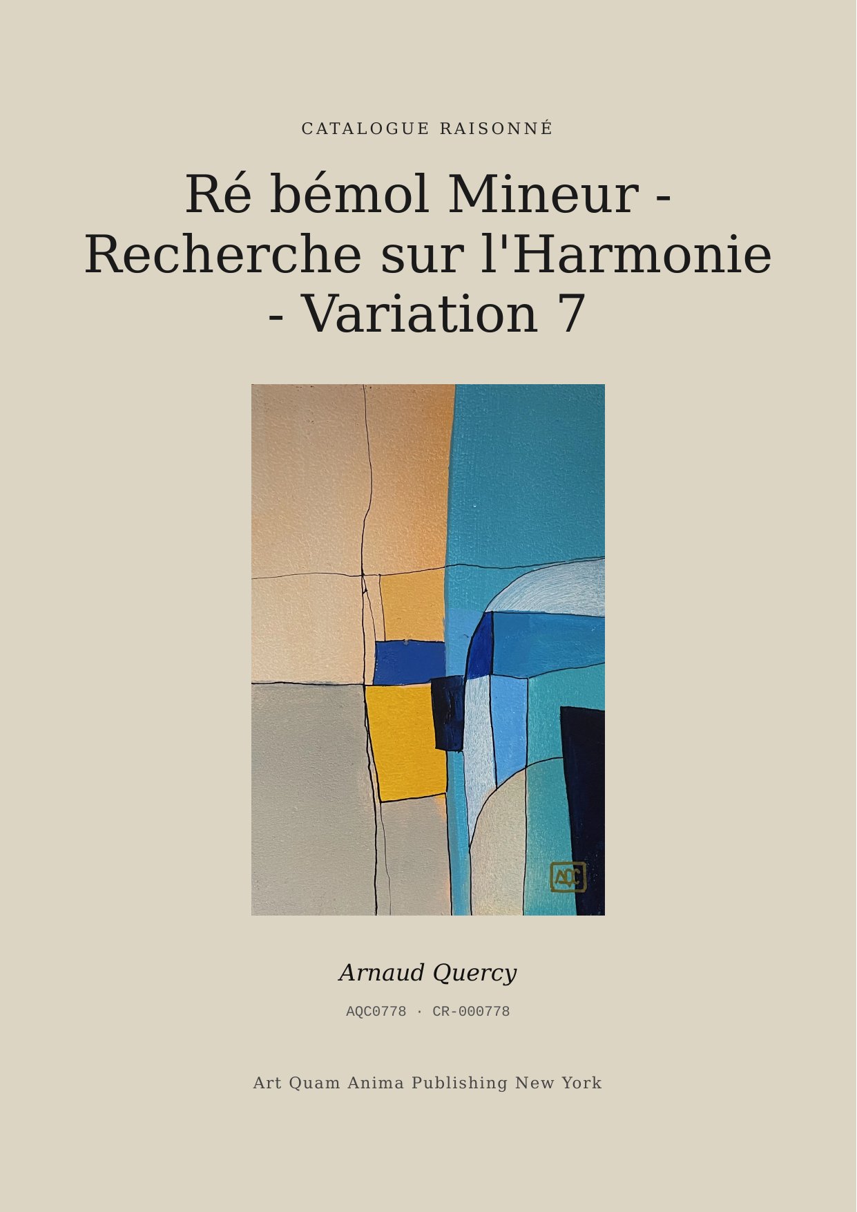Ré bémol Mineur - Recherche sur l'Harmonie - Variation 7