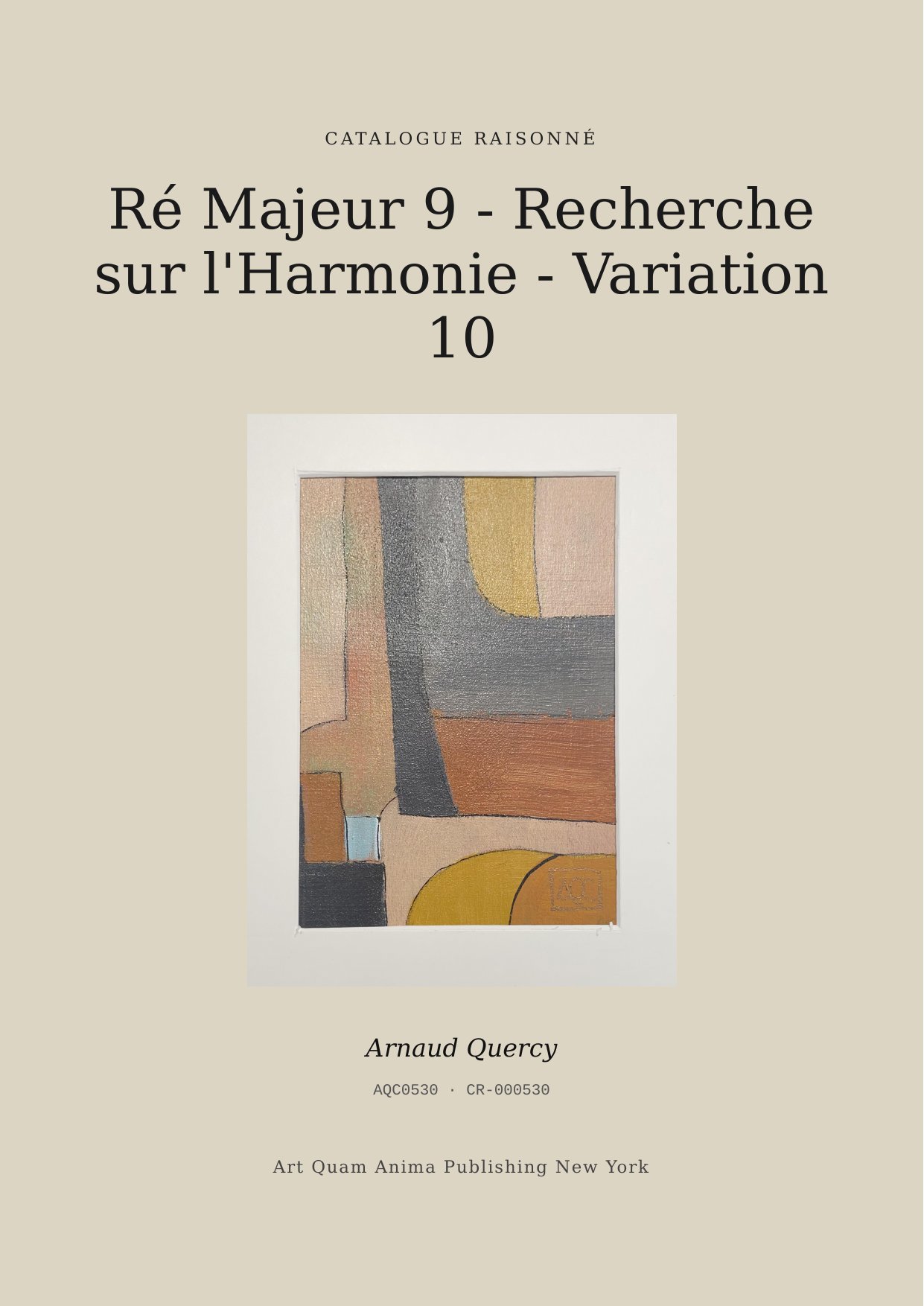 Ré Majeur 9 - Recherche sur l'Harmonie - Variation 10