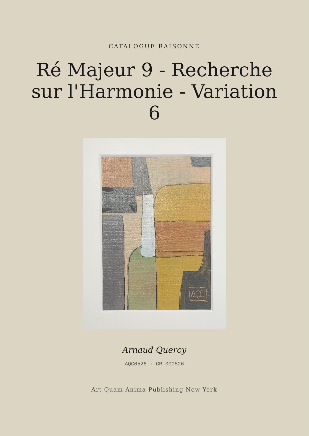 Ré Majeur 9 - Recherche sur l'Harmonie - Variation 6