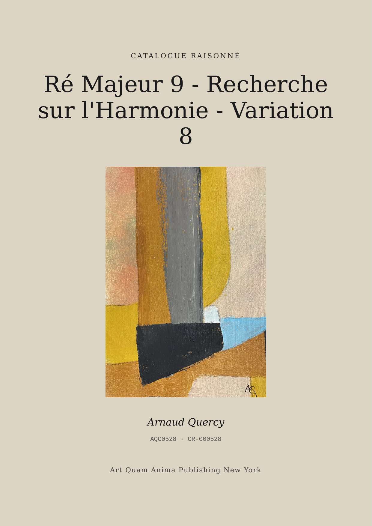 Ré Majeur 9 - Recherche sur l'Harmonie - Variation 8