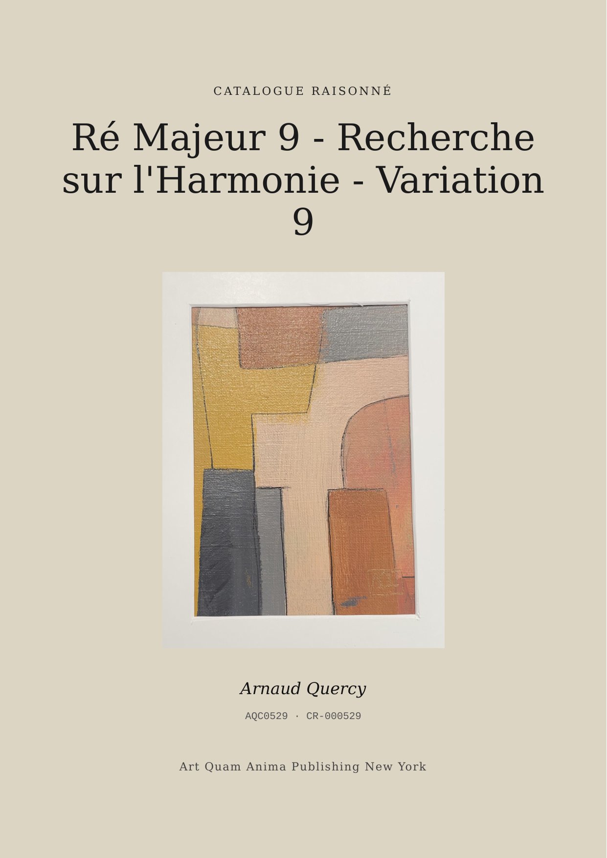 Ré Majeur 9 - Recherche sur l'Harmonie - Variation 9