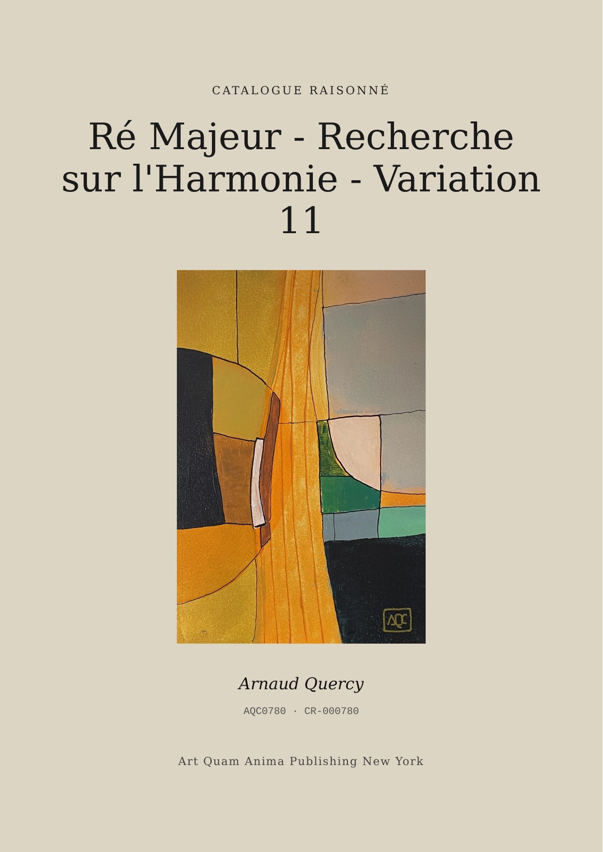 Ré Majeur - Recherche sur l'Harmonie - Variation 11