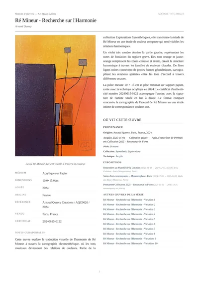 Ré Mineur - Recherche sur l'Harmonie