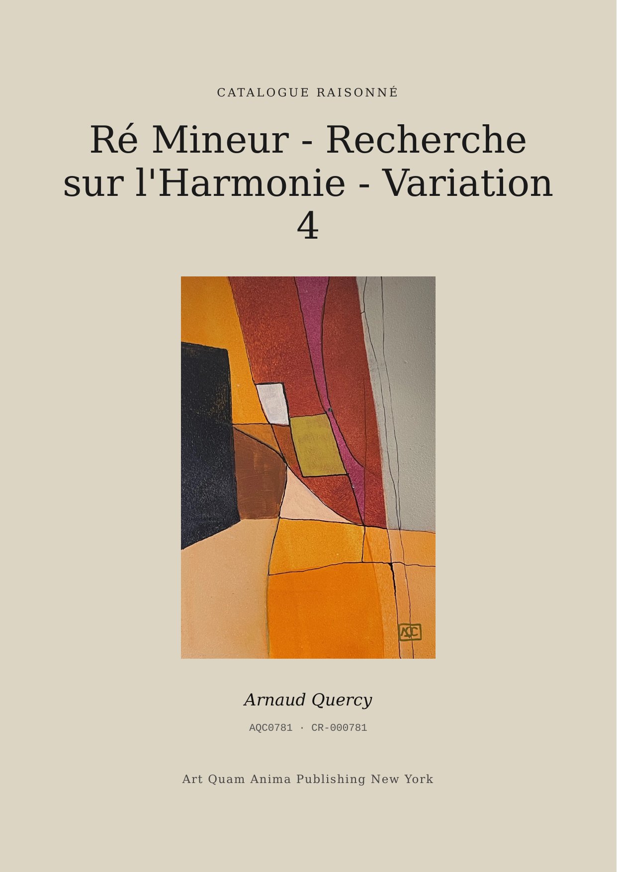 Ré Mineur - Recherche sur l'Harmonie - Variation 4