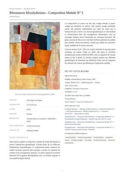 Résonances Mixolydiennes - Composition Modale N° 3