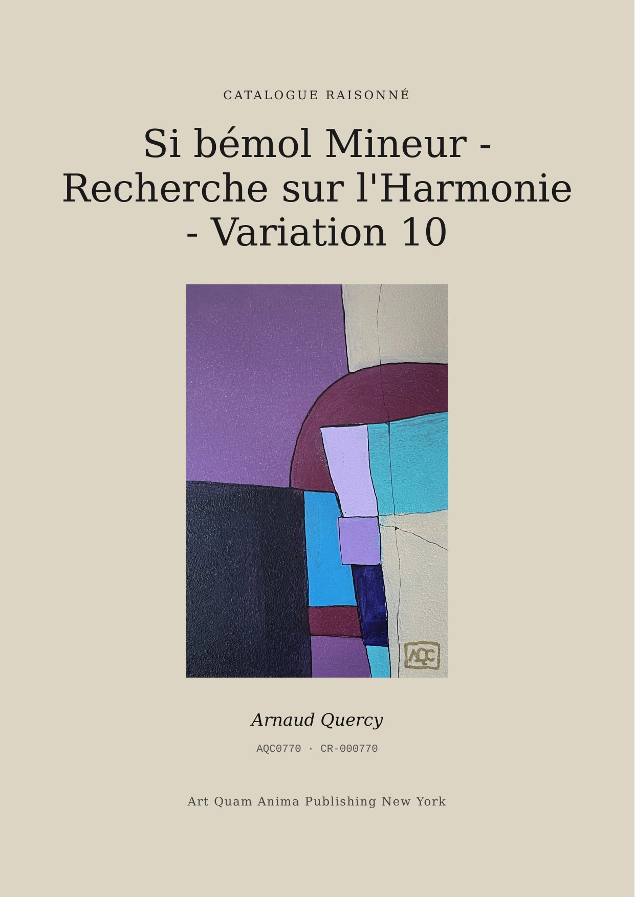 Si bémol Mineur - Recherche sur l'Harmonie - Variation 10