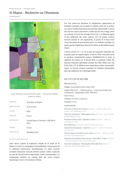 Si Majeur - Recherche sur l'Harmonie