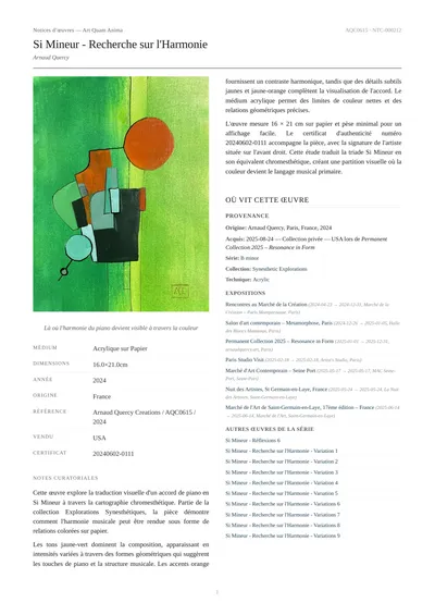 Si Mineur - Recherche sur l'Harmonie