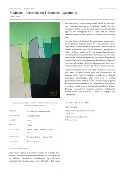 Si Mineur - Recherche sur l'Harmonie - Variation 4