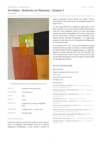 Sol Majeur - Recherche sur l'Harmonie - Variation 3