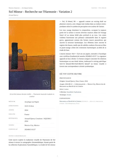 Sol Mineur - Recherche sur l'Harmonie - Variation 2