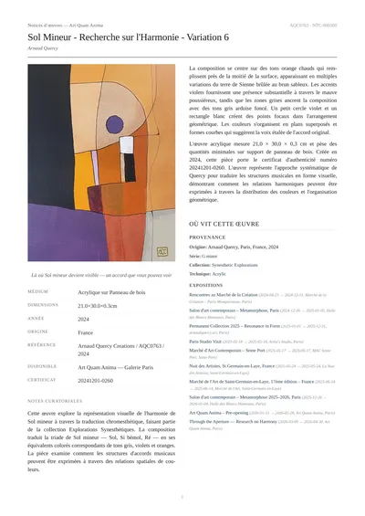Sol Mineur - Recherche sur l'Harmonie - Variation 6