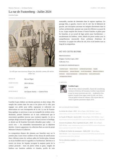 La rue de Fustemberg - Juillet 2024