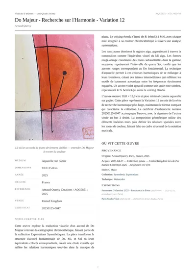 Do Majeur - Recherche sur l'Harmonie - Variation 12