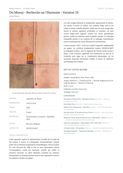 Do Mineur - Recherche sur l'Harmonie - Variation 10