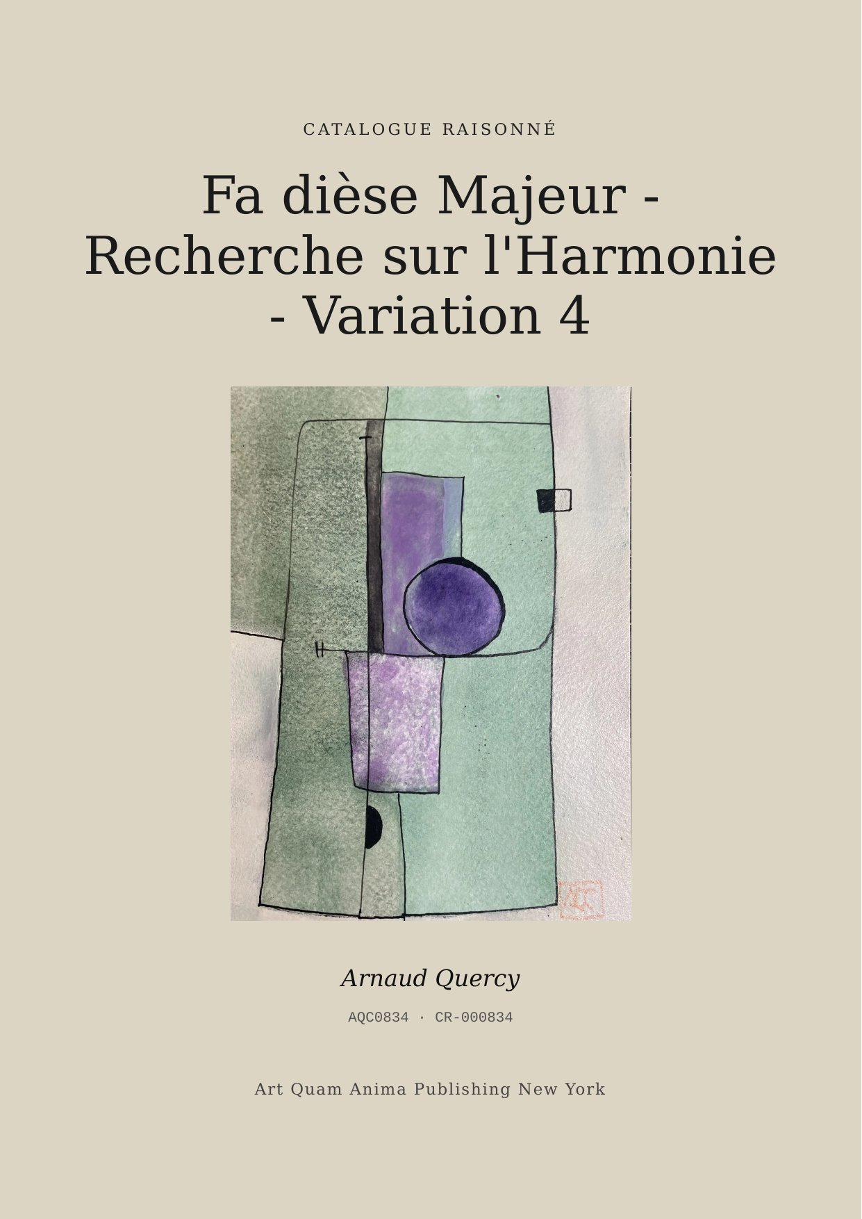 Fa dièse Majeur - Recherche sur l'Harmonie - Variation 4