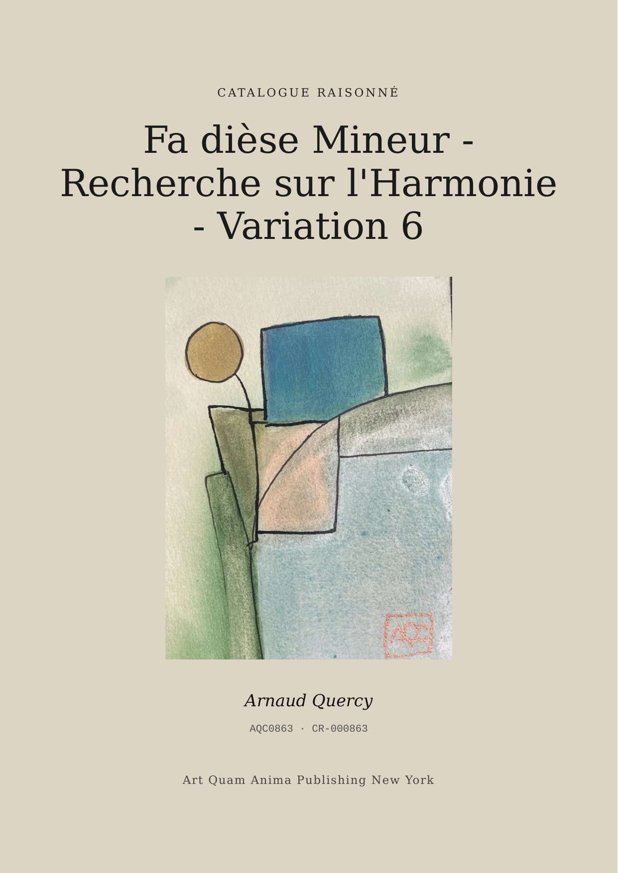 Fa dièse Mineur - Recherche sur l'Harmonie - Variation 6