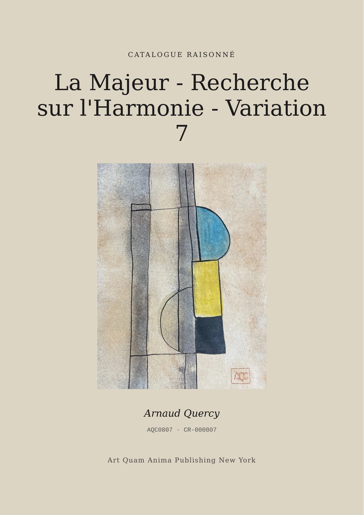 La Majeur - Recherche sur l'Harmonie - Variation 7