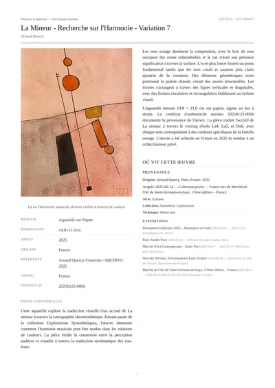 La Mineur - Recherche sur l'Harmonie - Variation 7