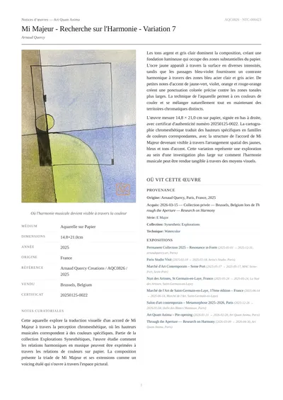 Mi Majeur - Recherche sur l'Harmonie - Variation 7