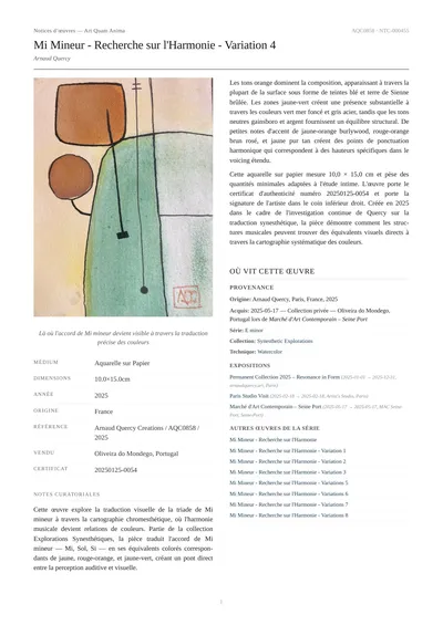 Mi Mineur - Recherche sur l'Harmonie - Variation 4