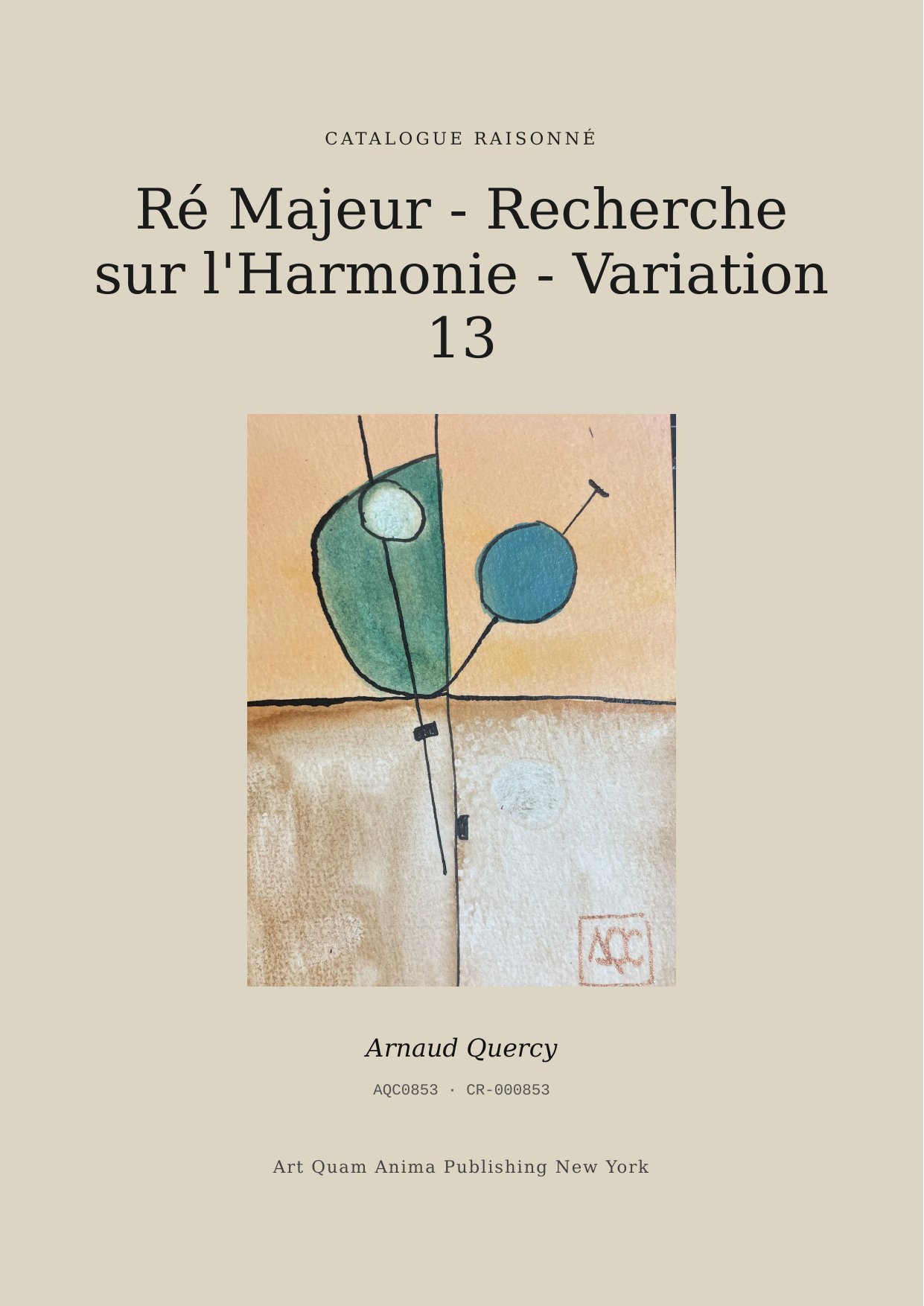 Ré Majeur - Recherche sur l'Harmonie - Variation 13