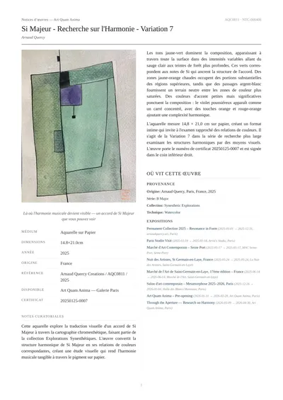Si Majeur - Recherche sur l'Harmonie - Variation 7