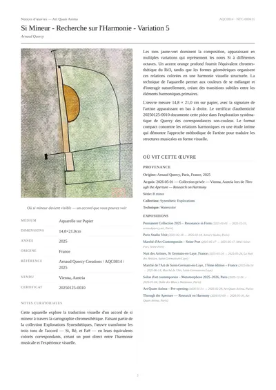 Si Mineur - Recherche sur l'Harmonie - Variation 5