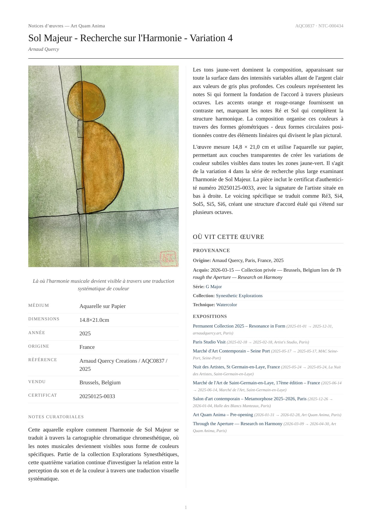 Sol Majeur - Recherche sur l'Harmonie - Variation 4