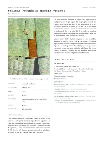 Sol Majeur - Recherche sur l'Harmonie - Variation 5